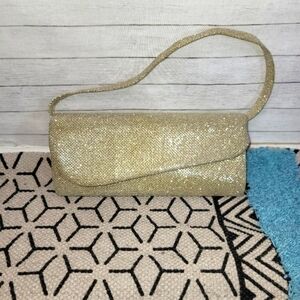 DAMARA GOLD SPARKLE ENVELOPE CLUTCH BAG